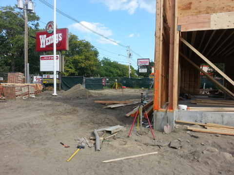 Construction layout for new Wendy's restaurant in Lawrence, Massachusetts